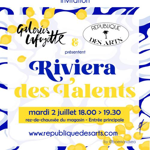 Inauguration du pop up Riviera des Talents aux Galeries Lafayette de Cannes